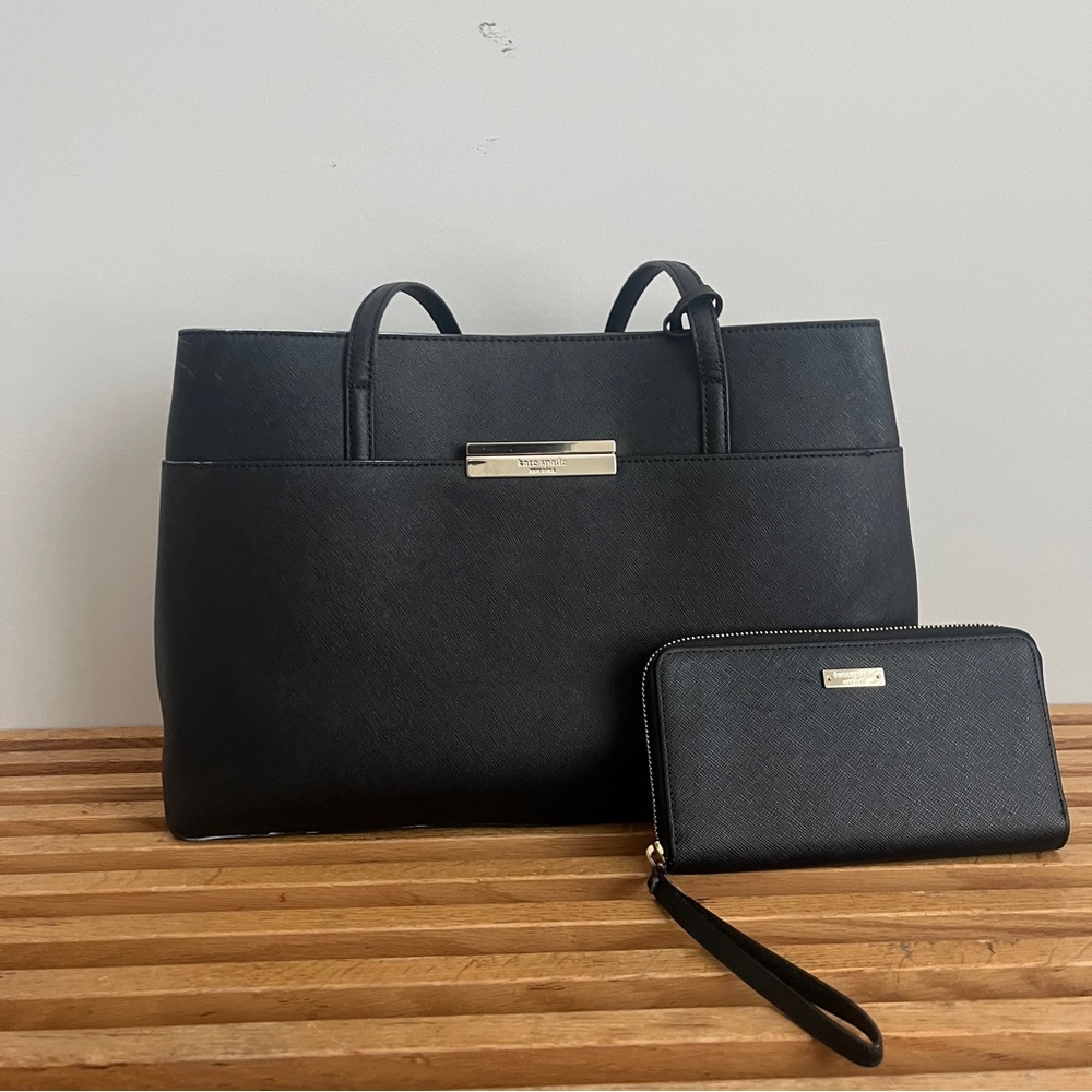kate spade leather purse and wallet set
